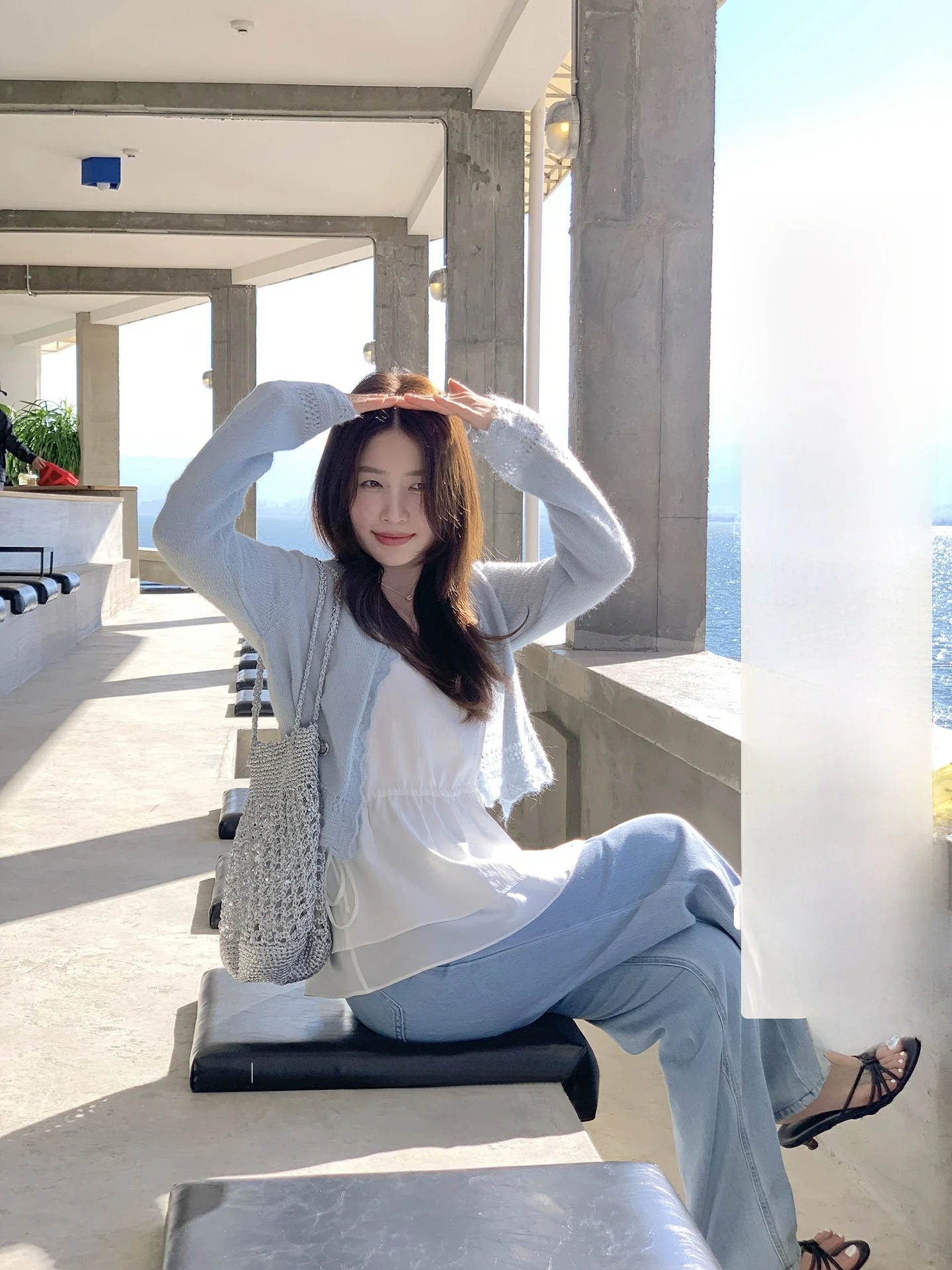 

Slimming White Strap Vest Top Korean Sle Layered Wear Outerwear Waist Cinched Women's Faion Spring Summer Miao Jiangnan R...
