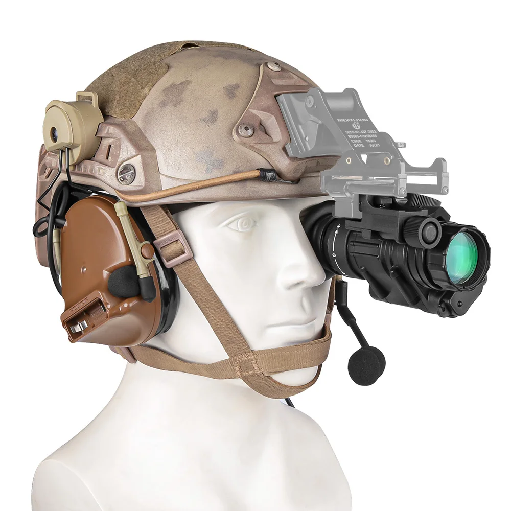 PVS 14 4x Jacht Nachtkijker 200M Infrarood IR NV Op het hoofd gemonteerd Met Mount Nachtzicht Zicht