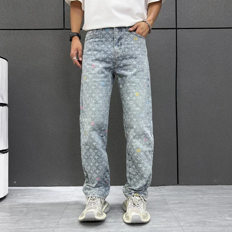 2025 American High Street Jeans Unisex Trendy Bran New Versatile Casual Loose Straight Leg Couple Wide baggy pants