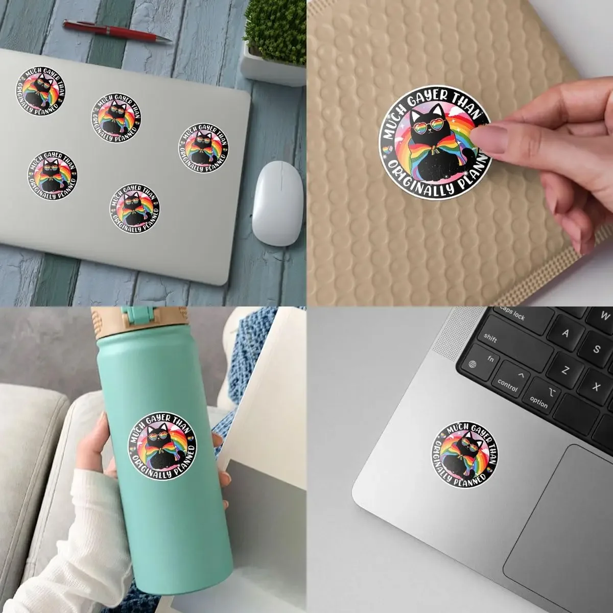 

3 шт. виниловых наклеек с символикой LGBTQ, водонепроницаемые, для декора автомобиля, ноутбука, грузовика, бампера, с изображениями геев, лесбиянок, квир-людей, бисексуалов