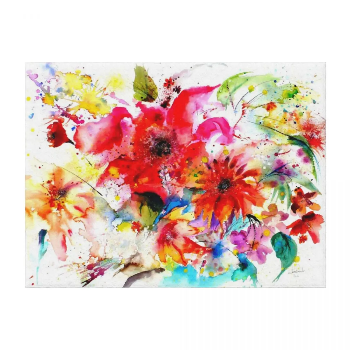 

Floral Throw Blanket Bed linens Soft valentine gift ideas Custom Blankets