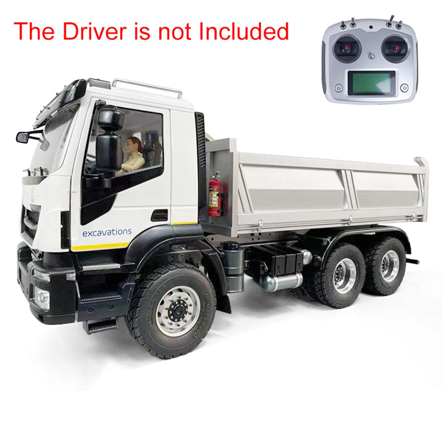 6x4 1/14 RC Hydraulic Dumper Trucks CNC Axles Metal Remote Control Tipper Car Toy Assembled Painted Model ESC Motor TH23188