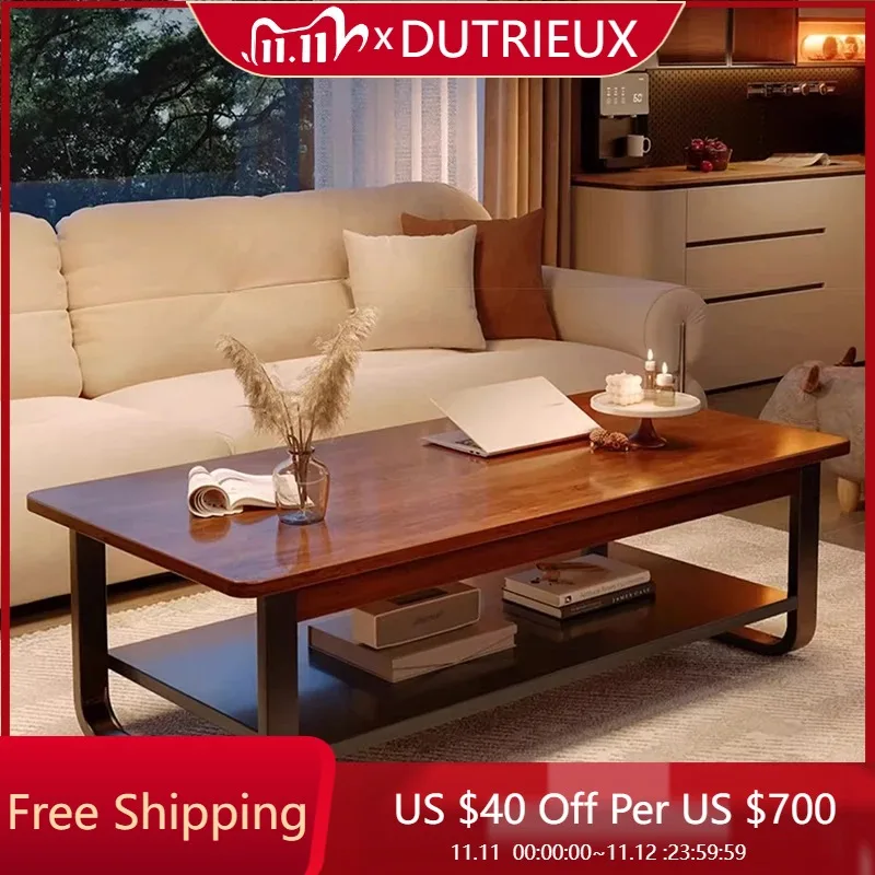 

Rectangle Luxury Metal Coffee Tables Modern Simple Minimalist Square Coffee Tables Wooden Large Kaffee Tische Unique Furniture