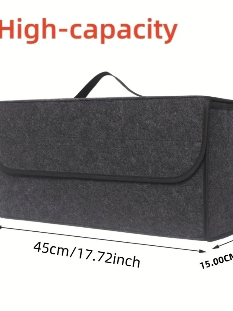 2er-Pack robuster, faltbarer Kofferraum-Organizer mit offenem Design – robuster Fahrzeug-Aufbewahrungsbehälter, platzsparender Organizer für – Detail 3