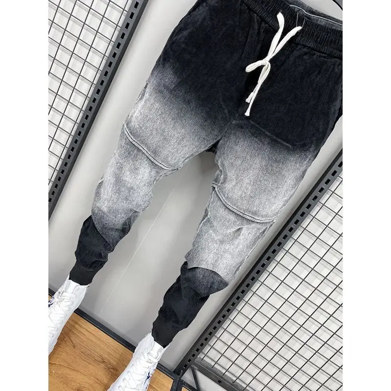 Color Match Hip Hop Male Trousers Sweatpants Streetwear Pants Elastic Waist Running Jogger Pant High Quality Men\'s Clothing