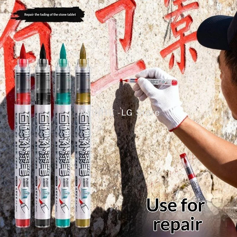 Tombstone Marker Inscription Restoration Pen Oil Based Quick Dry Waterproof Touch Up Paint Pen For Granite StoneINFINITE -LG