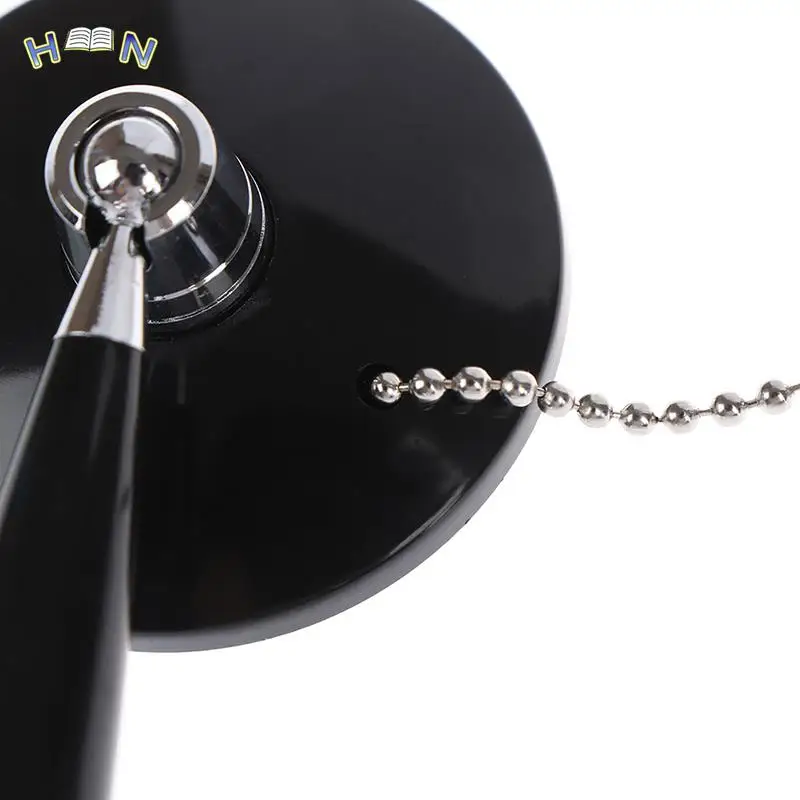 1pc Black Metal Desk Rope Ballpoint Pen Signature Pen Learn Office School Stationery