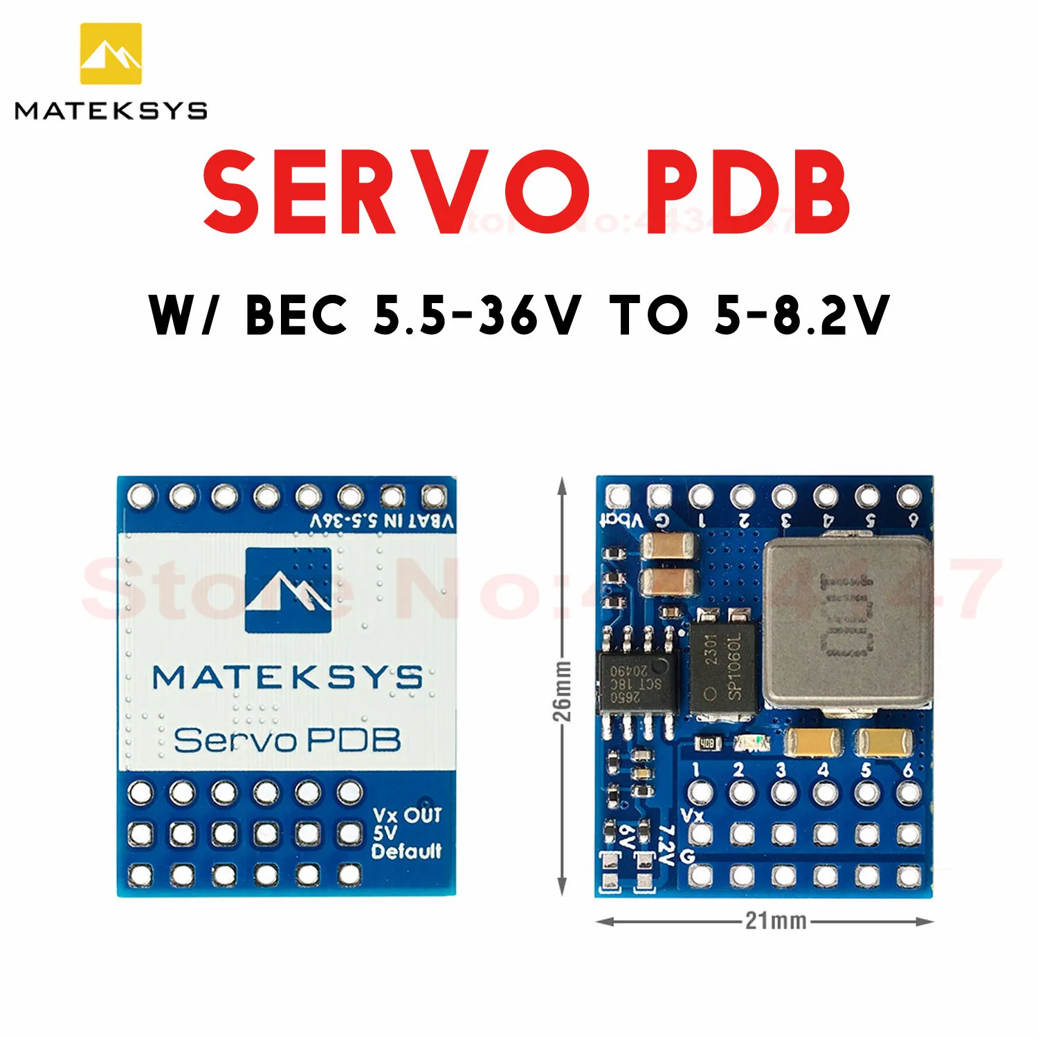 Matek Systems 5.5-36V TO 5-8.2V BEC Voltage Regulator BEC Power Module 5V/6V/ 7.2V/ 8.2V SERVO PDB For FPV RC Drone Fixed Wing