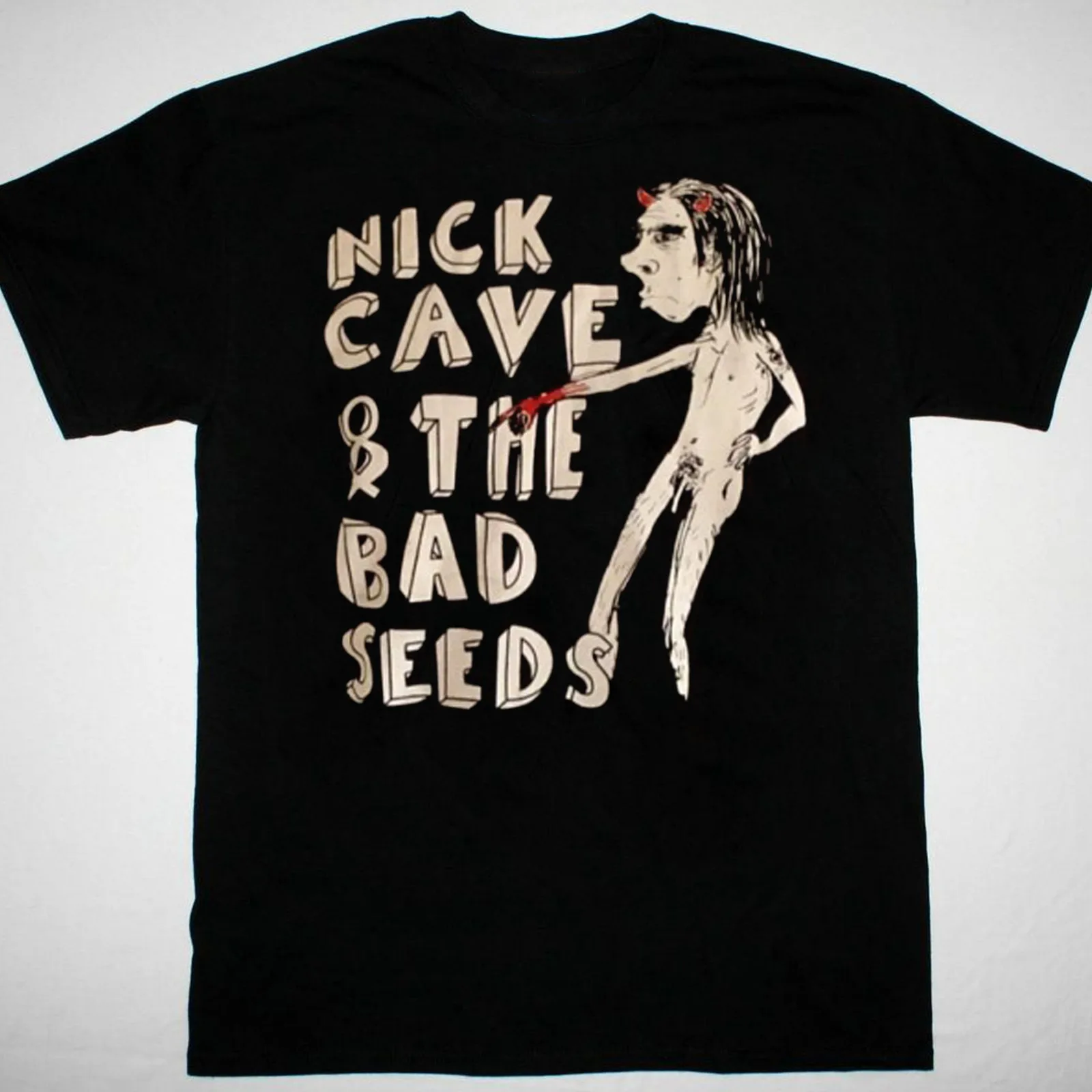 Vintage Nick Cave and the Bad Seeds Men T shirt Black All Sizes