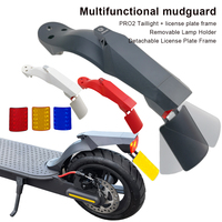 NEW Electric Scooter Rear Fender PRO2 Taillight Kit Tire Mudguard With Adjustable License Plate Holder For Xiaomi M365/Pro/Pro2