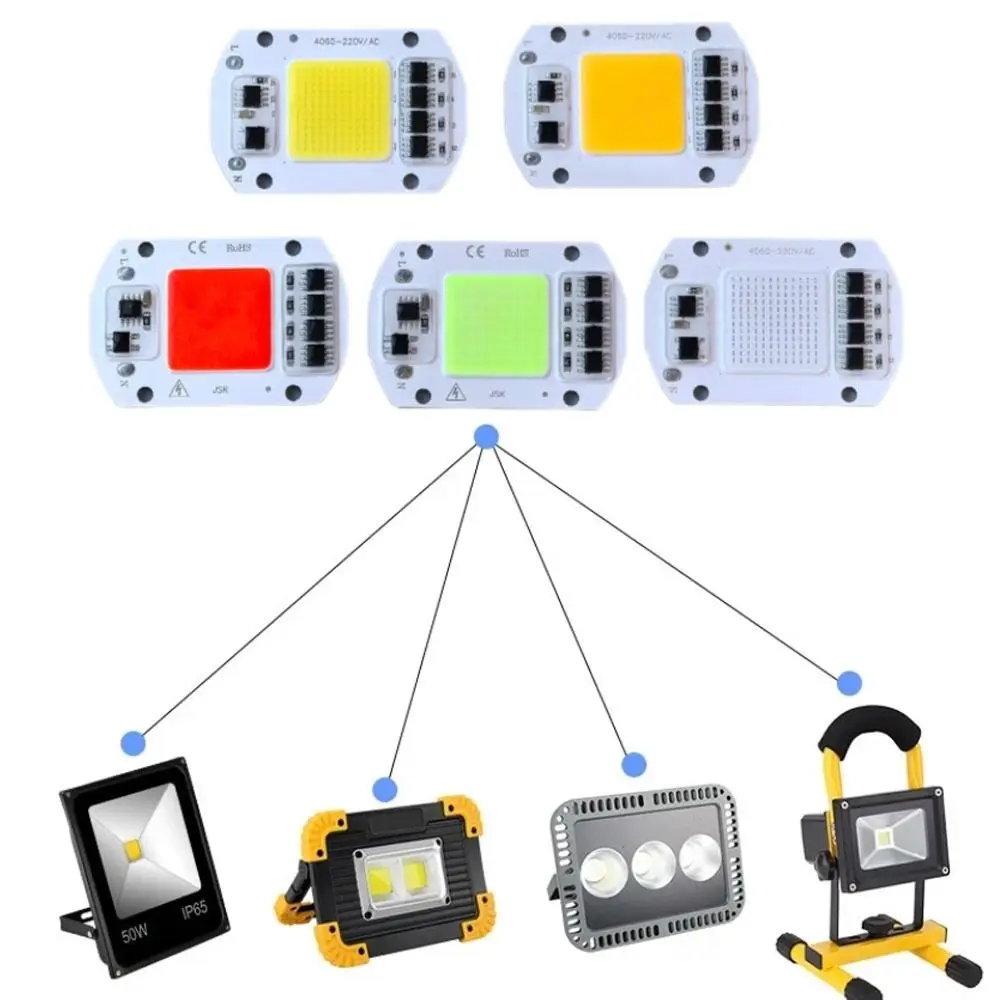 Durable 50W LED Lights Chip No Need Driver DIY Landscape Lamps Chip Bulb Chip for Garden Lighting Focus Spotlight Flood Lamp
