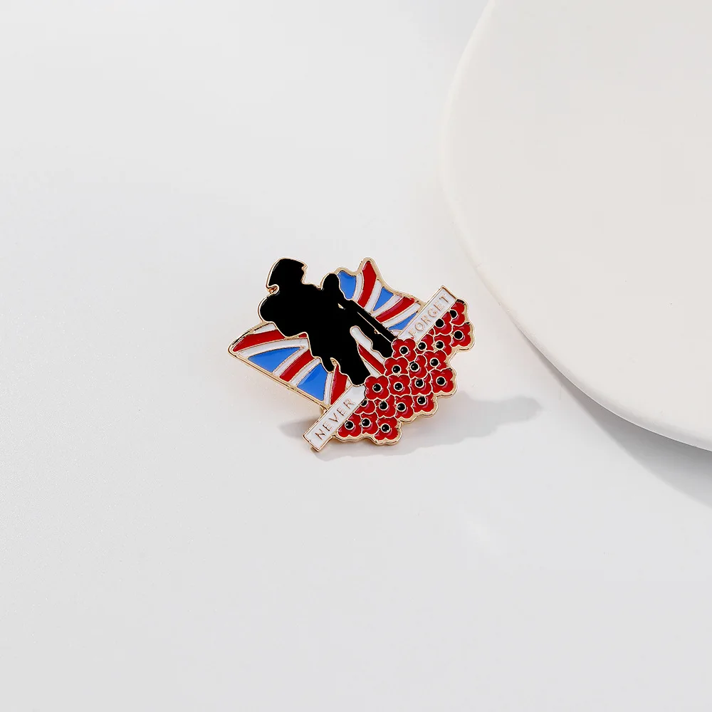 2024 New Poppy Enamel Brooch Fashion Exquisite Red Poppy Flower Series Coat Lapel Pin Badge Popular Jewelry Presents