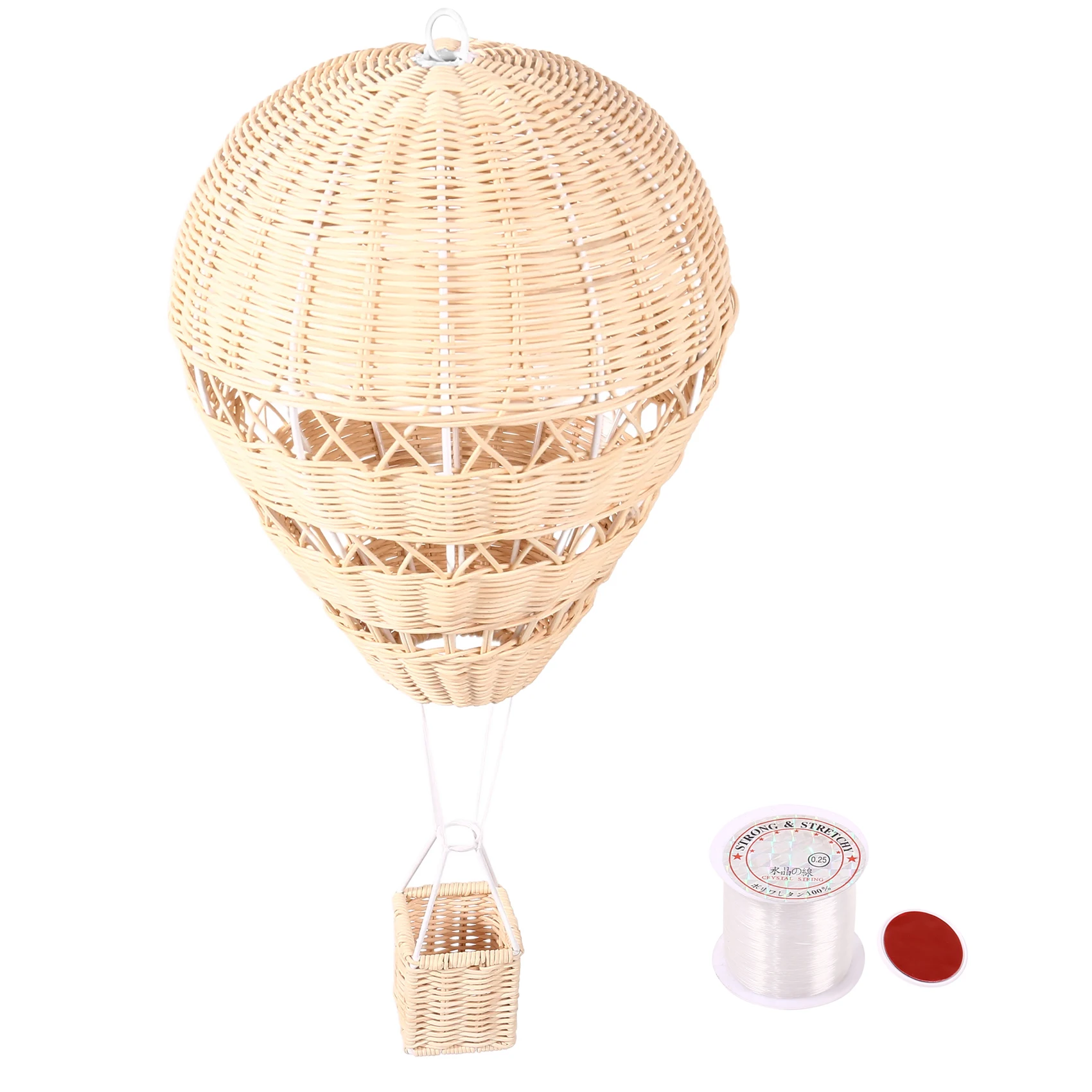 

B68C Hand-Woven Rattan Hot Air Balloon Children's Room Wall Decoration Bohemian Nursery Decoration Photo Props