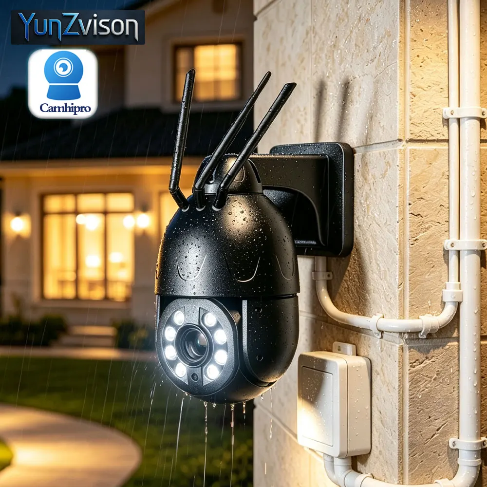 C-R Metal Dome PTZ ,30X Zoom ,4K 8MP/5MP,POE/WIFI/3G 4G SIM Card ,Two Way Audio,Auto Tracking,Dual Light Source Led