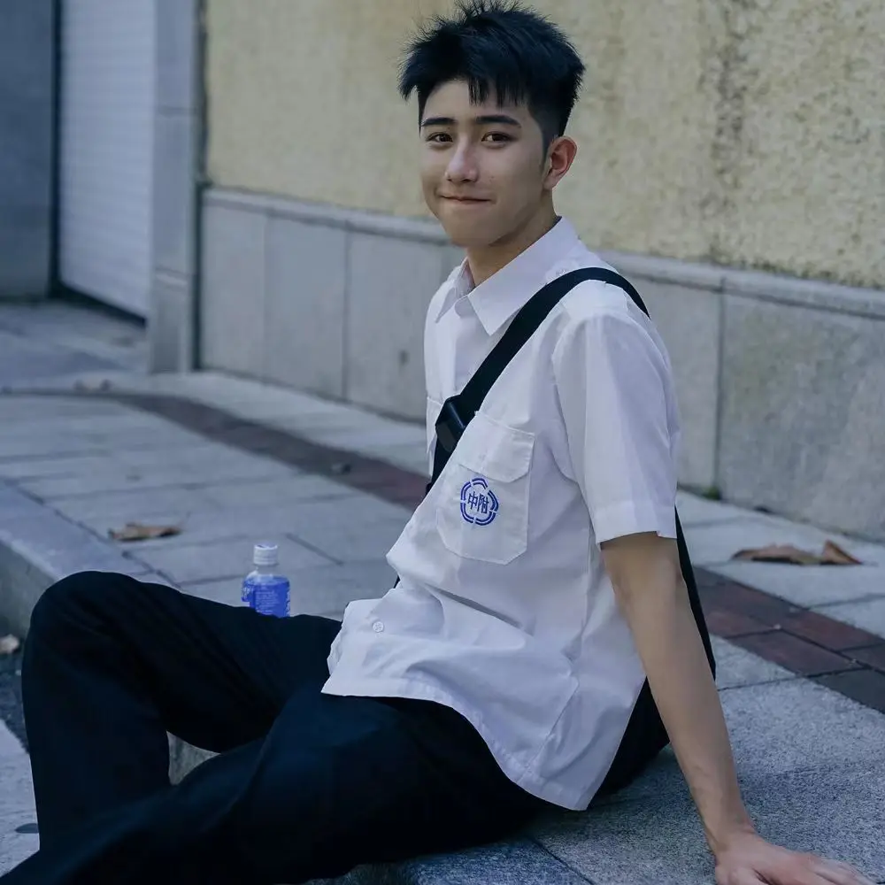 

High School orm Set Student JK Outfit White irt Accordion Pleat College Sle aduation Season Class orm Summer