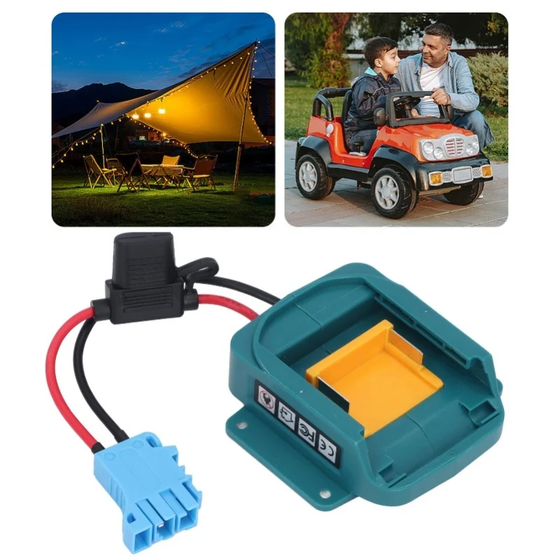 

Battery Adapter Kids Riding Toy Battery Conversion Kit With Wire Harness Connector And Fuse Holder For BL1850 BL1860 Blue