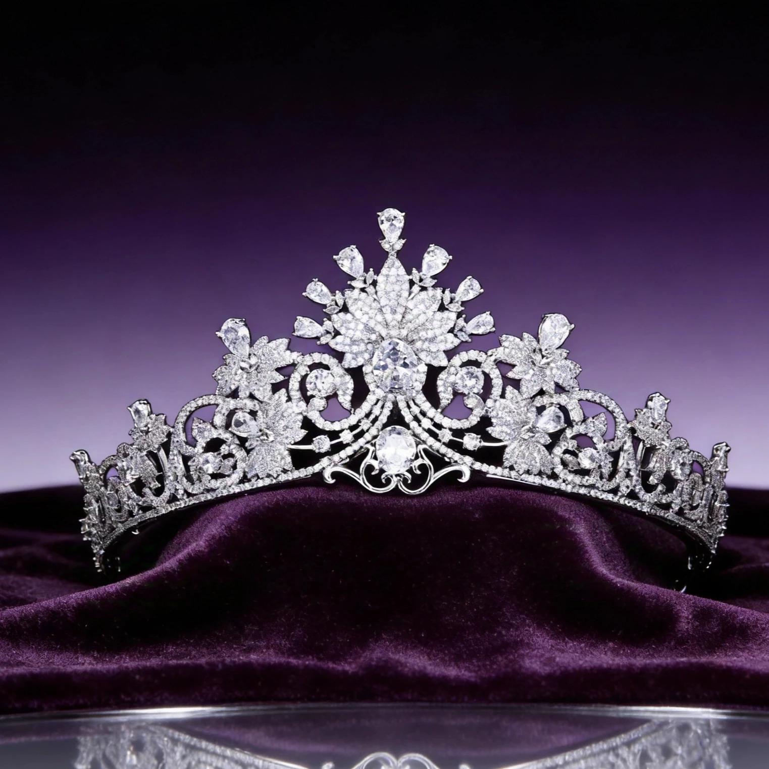 European-style bride crown, high-end luxury and grand, coming-of-age ceremony birthday tiara, internet-famous wedding dress crow