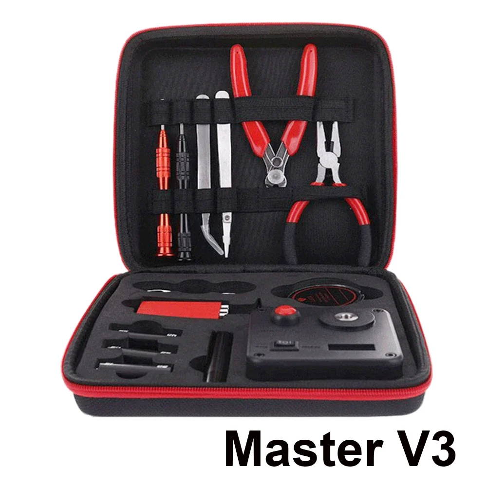 Coil Jig Master V2 V3 Tool Kit Coil Rolling Ceramic Tweezers Heat Wire Pliers 521 Mini Tab Device Rebuild DIY Tools