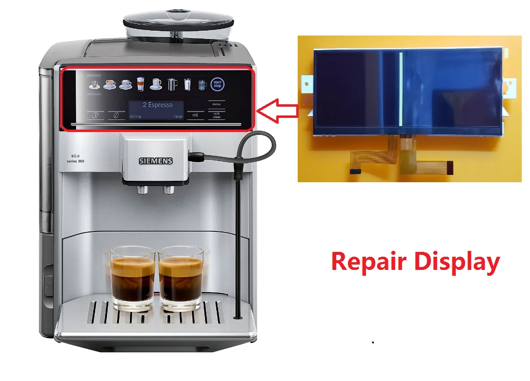 Display LCD Screen For TE 603201 RW TE 603801 CN EQ 6 series 300 Coffee hine