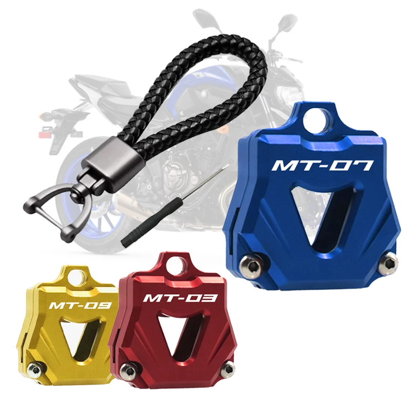 

For Yamaha MT01 MT03 MT07 MT09 MT10 Motorcycle CNC Key Cover Cap Creative Products Keys Case Shell MT 01 03 07 09 10 Accessories
