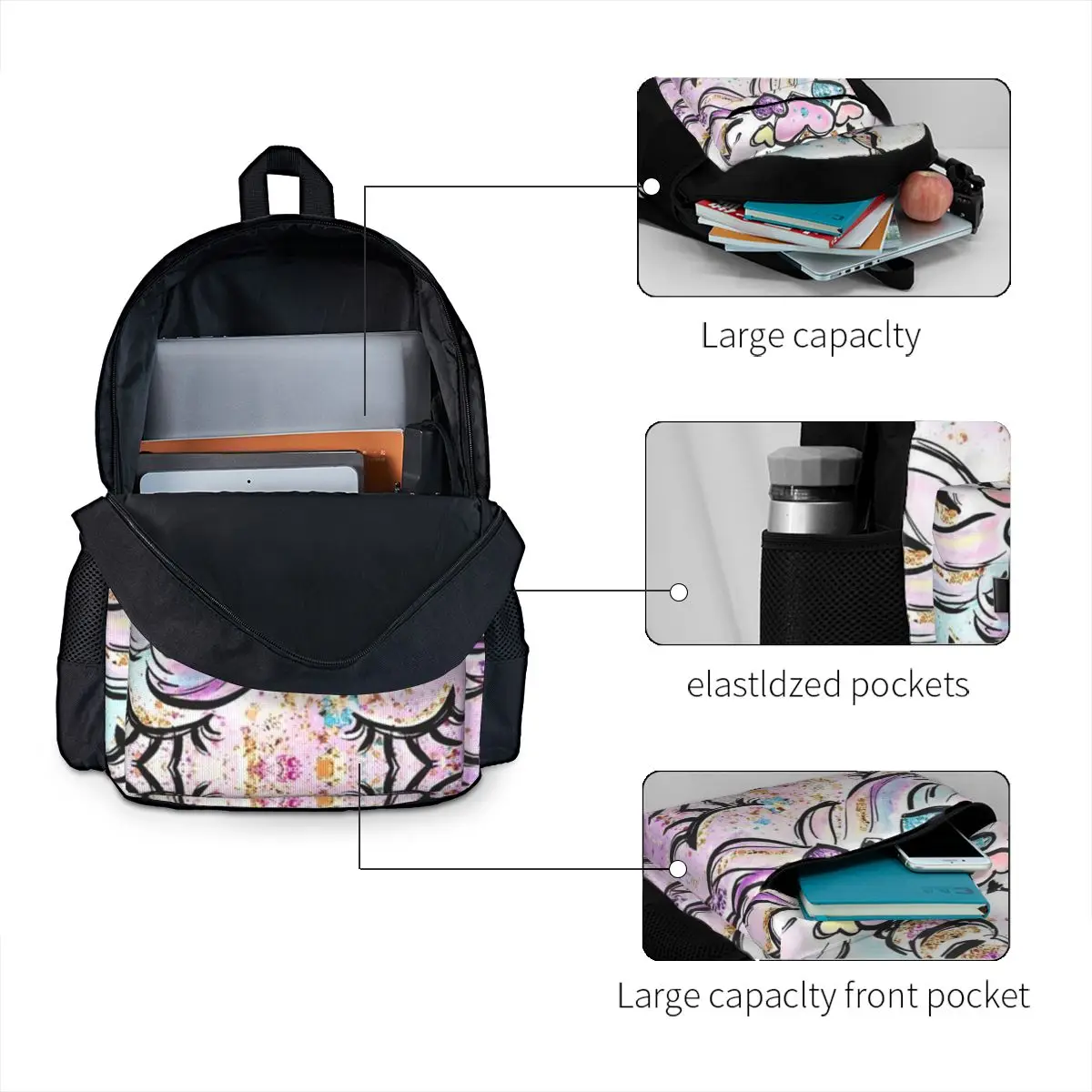 Einhorn Göttin Rucksäcke Jungen Mädchen Bücher tasche Kinder Schult aschen Cartoon Kinder Rucksack Reise Rucksack Umhängetasche