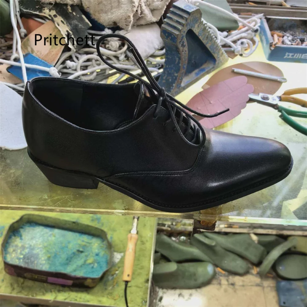 Spring New Retro Leather Shoes for Men Women Fashionable Lace Up British Style Trendy Men's and Women's Couple Leather Shoes