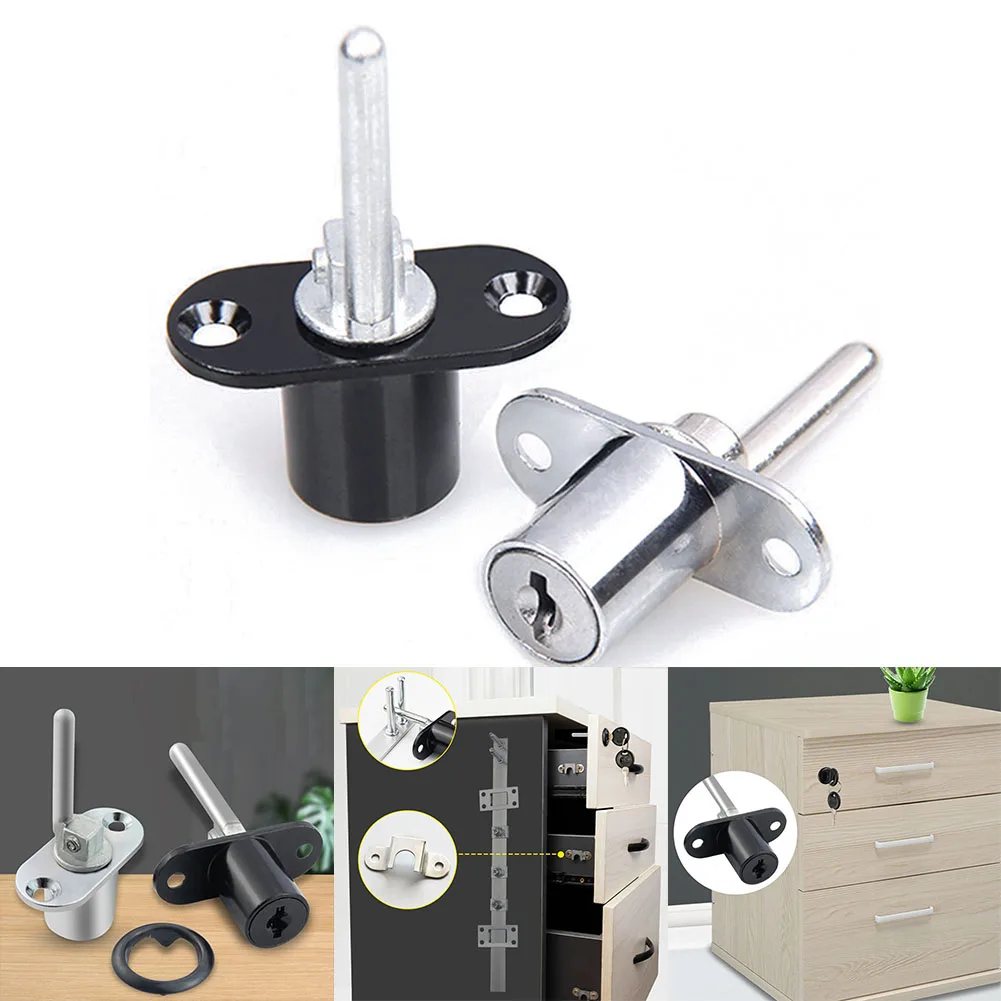 Furniture Desk Draw Pedestal Lock Office Home Filing Cabinet Casement Lock 2 Keys Anti Theft Part Zinc Alloy 16mm Or 19mm