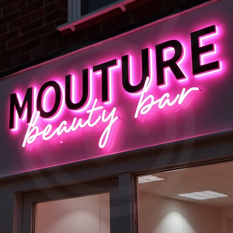 

Custom Made LED Backlit Sign with LED Illuminated Sign Metal Letters for Business Storefront Outdoor Waterproof Signage