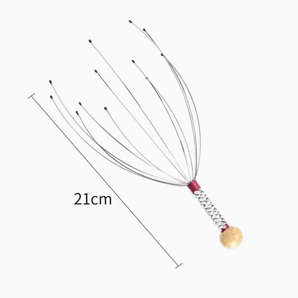 Stainless Steel Wire Head Massager Octopus Shaped Scratch Tool Scalp Massager Muscle Tension Relief Relaxation Massager