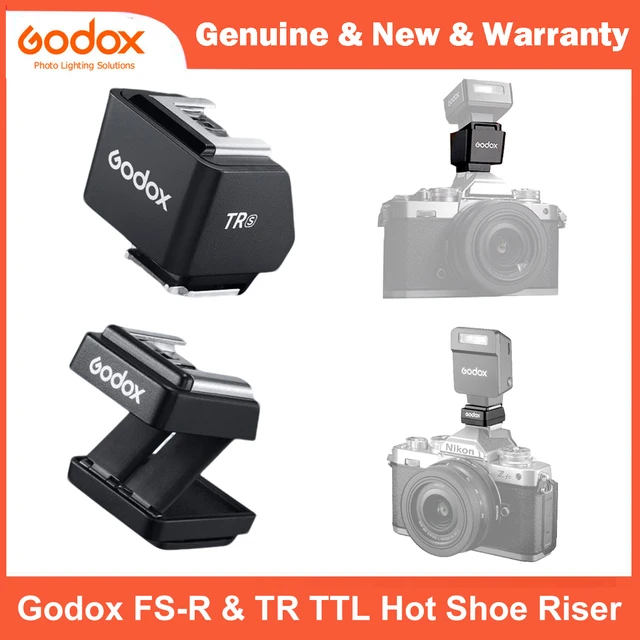 Godox TR TTL Podwyższenie Hot Shoe C/S/N/F/O & Godox FS-R Składane Podwyższenie Hot Shoe z Pojedynczym Stykiem do Godox iT20 iT22 iM20 iM22 iM30