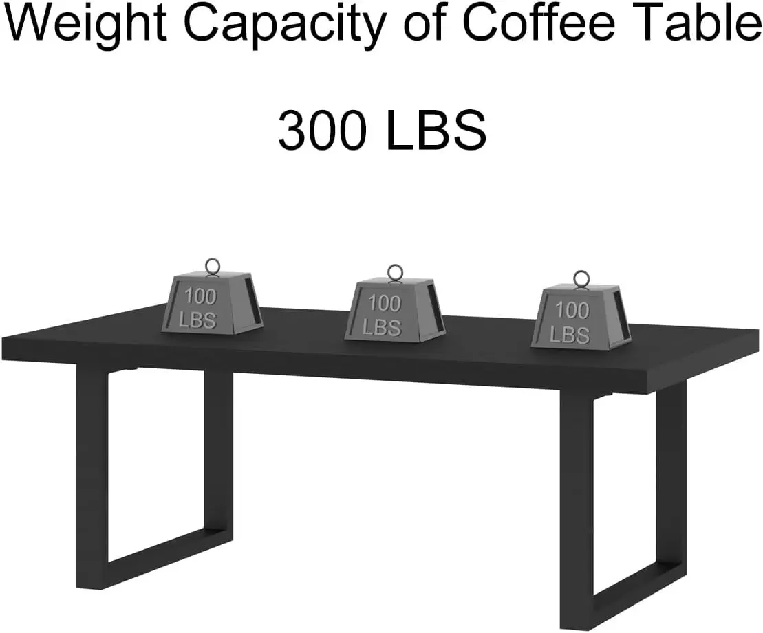 طاولة قهوة سوداء حديثة، طاولة مركزية خشبية صناعية بسيطة، طاولة غرفة معيشة مستطيلة بسيطة للمزرعة، خشب و