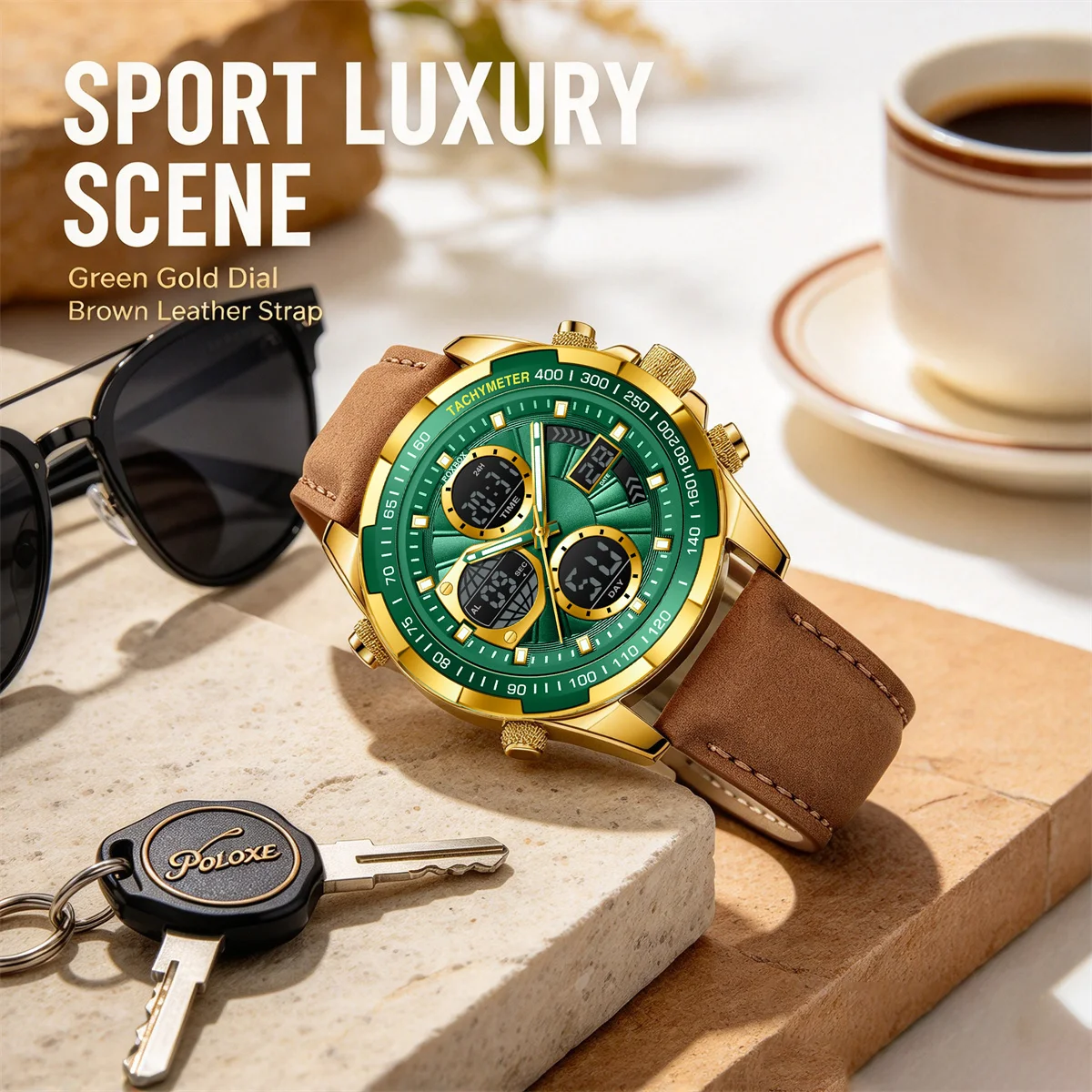 FOXBOX Fashion Military Watches for Men Luxury Original Sports Chronograph Watch ​Waterproof Quartz Clock Digital WristWatch
