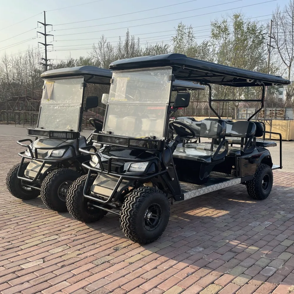 China Factory Electric Vehicle Four-Wheeled Sightseeing Car Golf Carts for Sale 2 4 6 8 10 Seats Off Road Electric Golf Cart