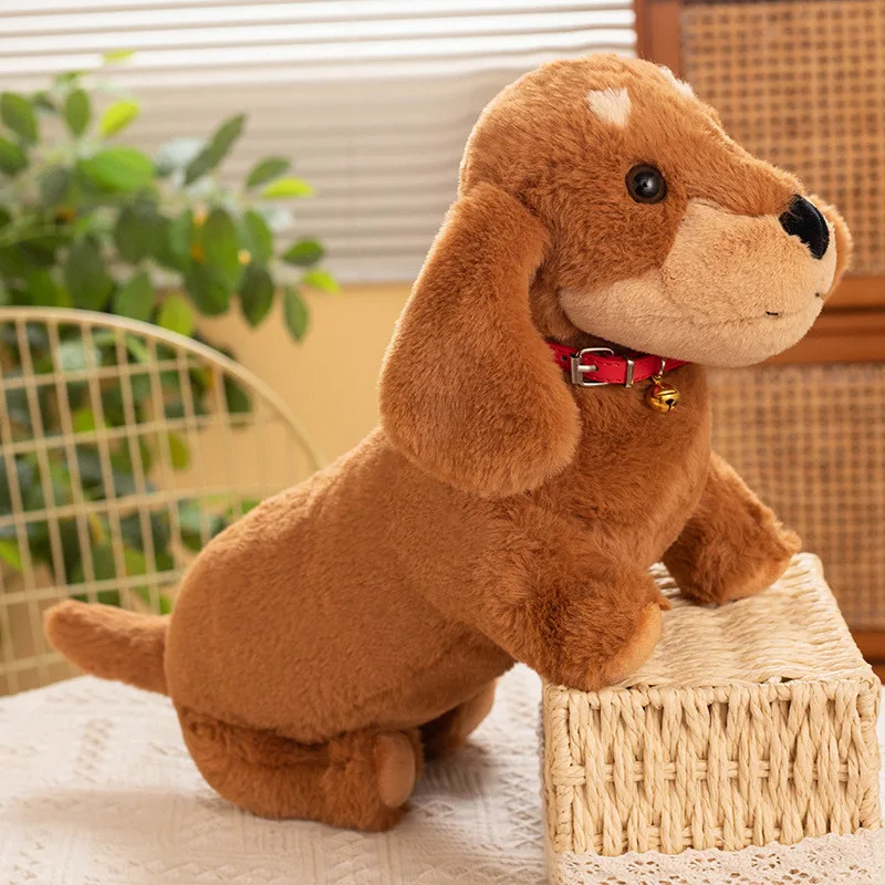 Cute Simulation Dog Dachshund Soft Plush Toys Stuffed Animals Doll Pet Cartoon Puppy Pillow Children Birthday Gift Home Decor