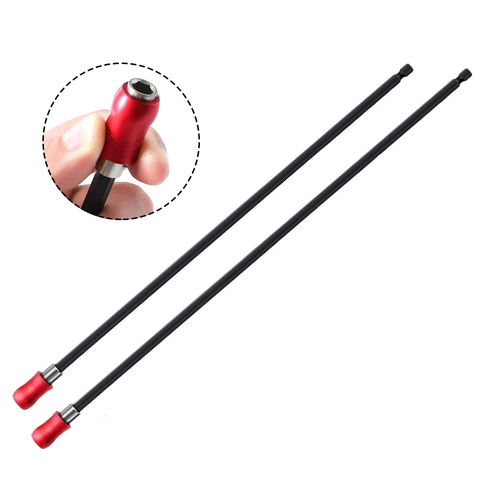 1pc 350/400mm Extension Rod 1/4 Inch Quick Hex Shank Release Magnetic Electric Screwdriver Extension Bit Holder