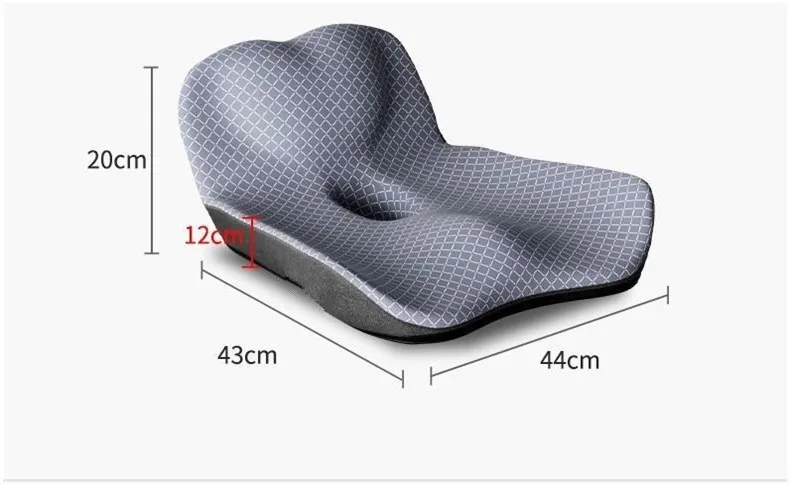 Memory-Schaum-Bürostuhlkissen, Lendenwirbelstütze, Wirbelsäulenkorrektur, ergonomisches Sitzkissen, Druckentlastung, Autositzkissen – Detail 15