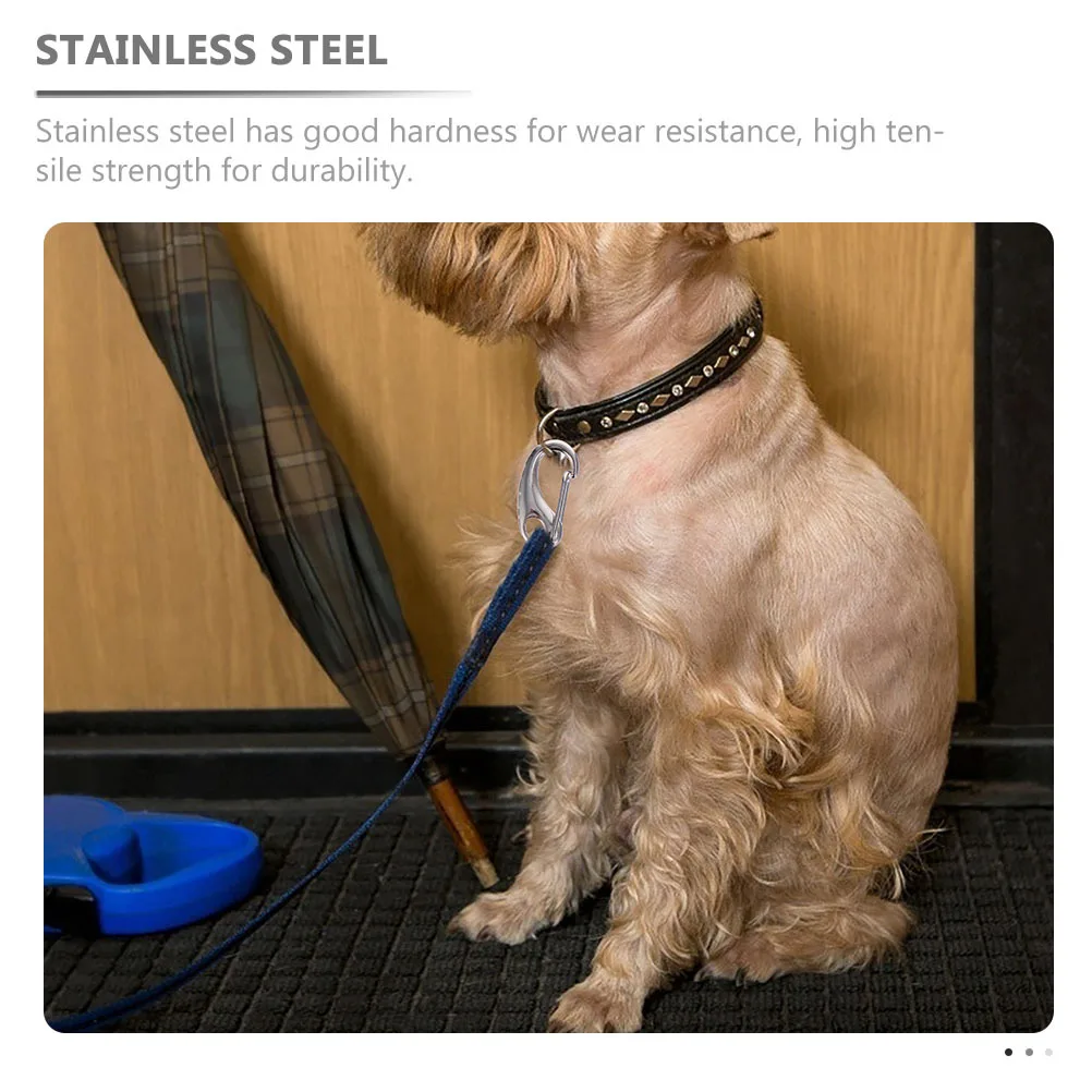 

1 set Stainless Steel Lobster Clasps 25Mm Pet Tag Connector For Keychain Bracelet Jewelry Making Diy Craft Buckle Clips