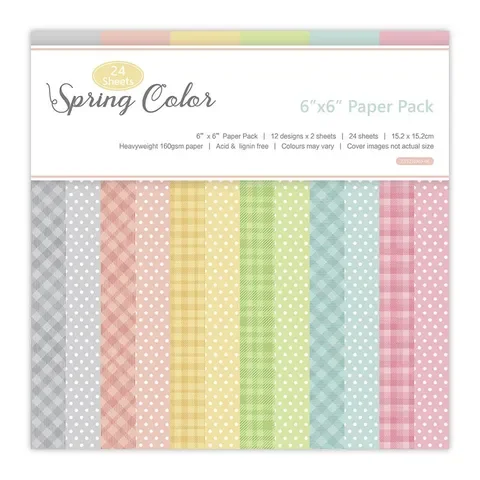 

24 Sheet/Pack Spring colors pink Pattern Creative Scrapbooking paper pack handmade craft paper craft Background pad