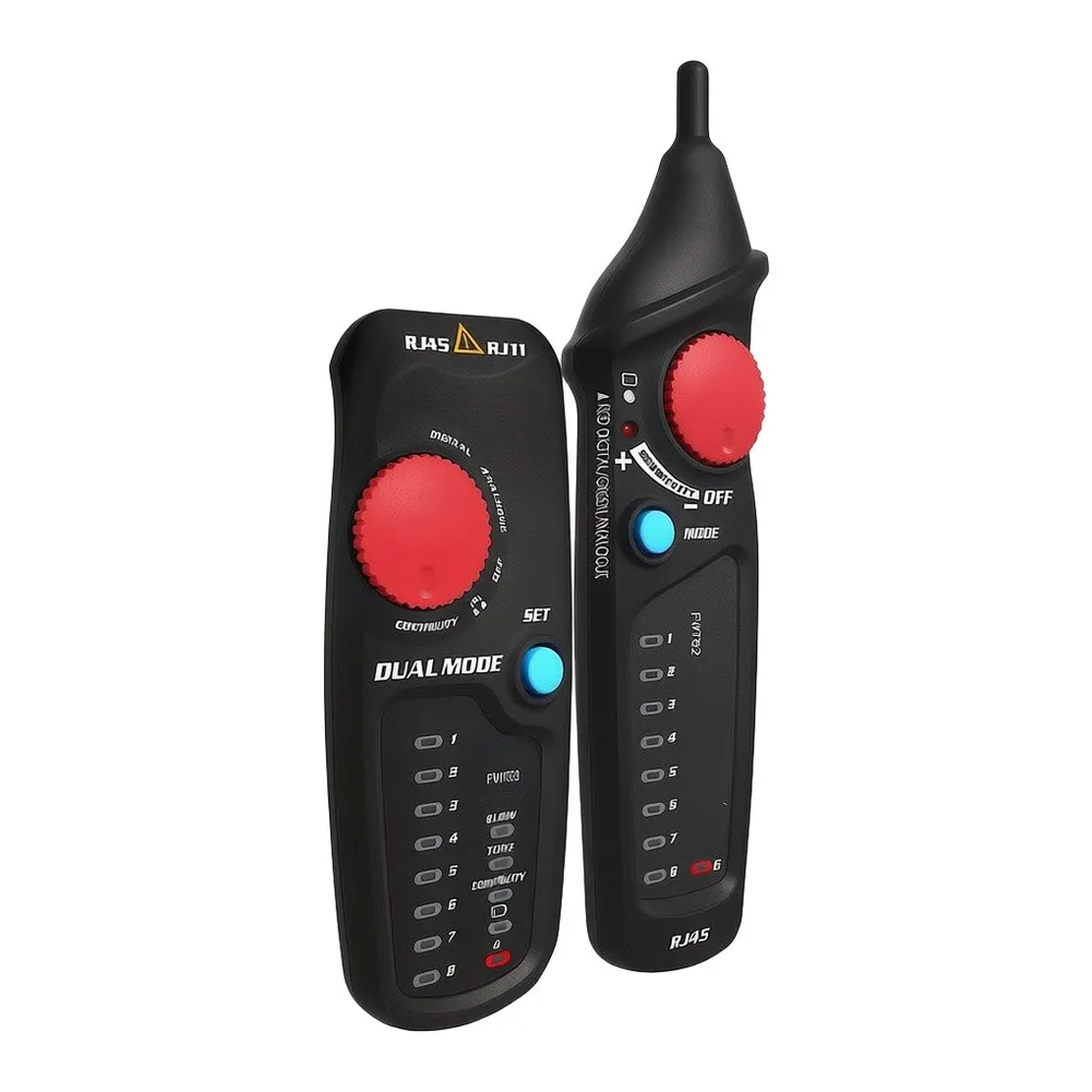 FWT82 Dual Mode Network Cable Tester Designed for RJ45 and RJ11 Cable Identification with Tone Signal and Fault Detection