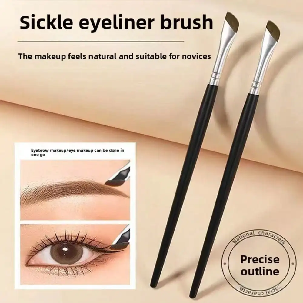 5 Makeup Brush Set, Sickle Eyeliner, Bevel Blade Detail Brush, Eyeshadow Brush Set, In Stock.,Travel,Travel Essential,Valentine's Day,Cheap,Travel Makeup Brush,Gifts For Women,Makeup Artist,Professional Complete Makeup Kit