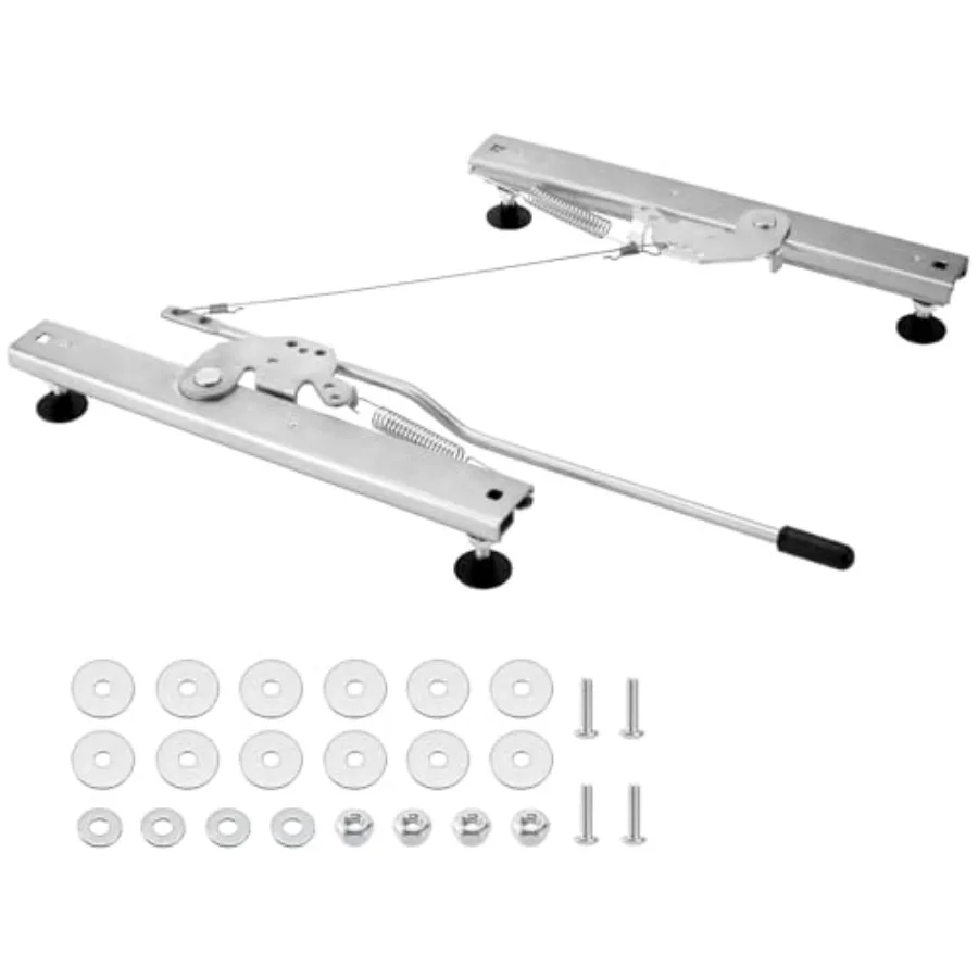 

Dual Locking Ball Bearing Seat Sliders Adjustable Bucket Seat Slider Track Assembly Kit with Hardware Compatible with Universal