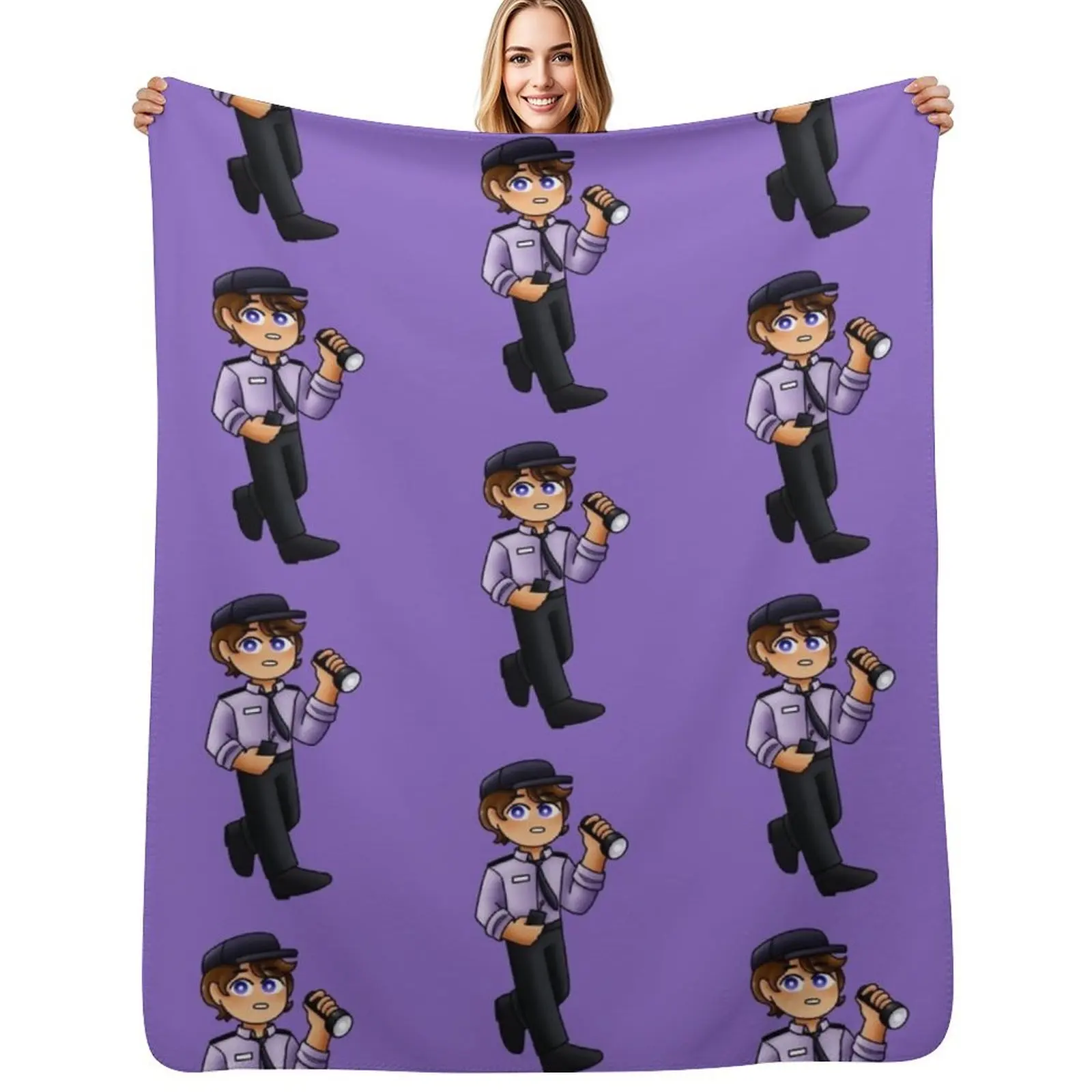 Michael Afton Throw Blanket Warm Plush Fuzzy Blanket for Living Room
