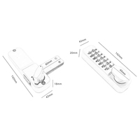 Waterproof Mechanical Digital Doors Locks Push Button Keypad Keyless Code Combination Sets Intelligent Electronic Lock