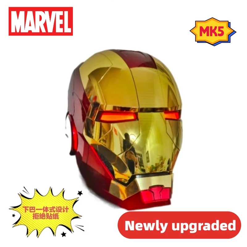 

Marvel Iron Man Autoking Mk5 1/1 Helmet Remote And Voice Control Iron Man Automatic Helmet Mask With Led Light Figure Gift New P