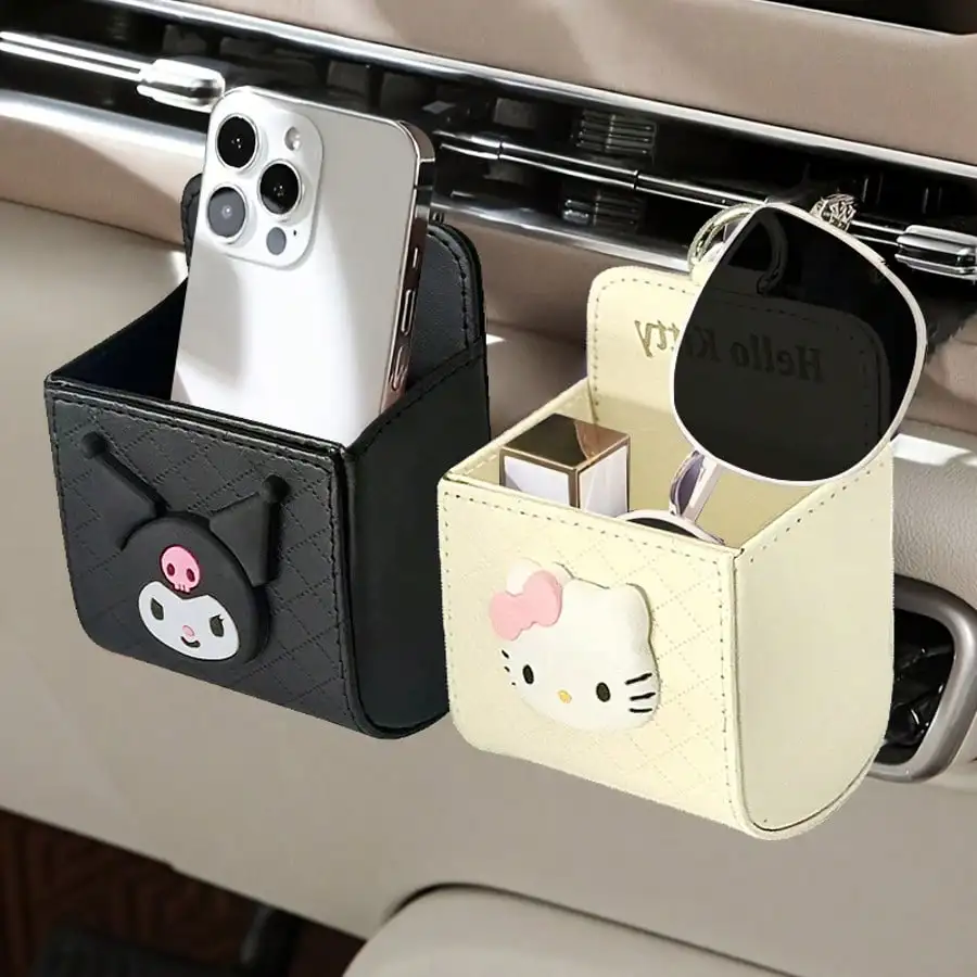 

Sanrio 1pc Air Conditioning Outlet Hanging Storage Bag In The Local Warehouse, PU Leather Multi-Functional Storage Bag