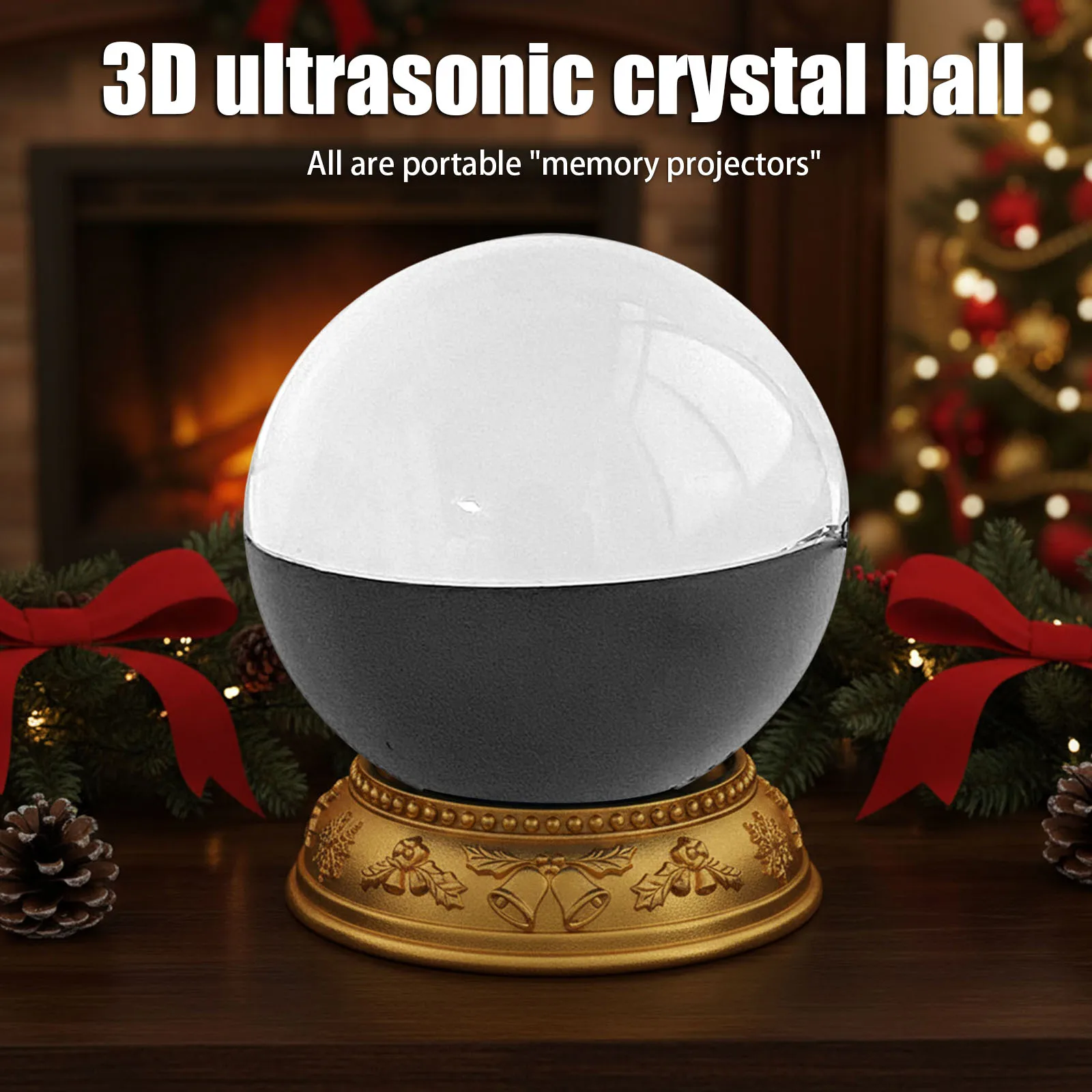 

2.7In Ultrasound Crystal Ball Video Player WIFI 3D Memory Orb Rechargeable Creative Display Sphere Lamp Gift for Friends