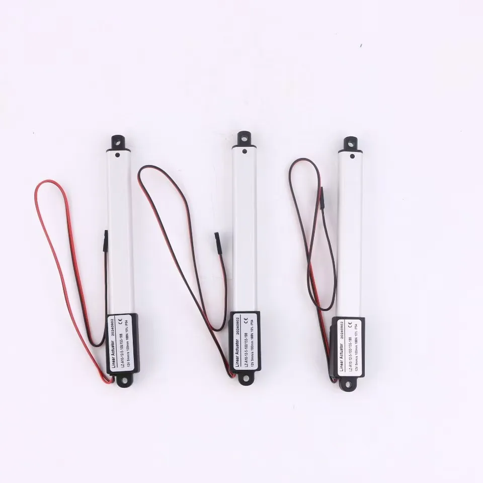Small Dimension High Force DC Micro Linear Actuator 100mm Stroke Multi Sizes Electric Telescopic Rod for Door Opening