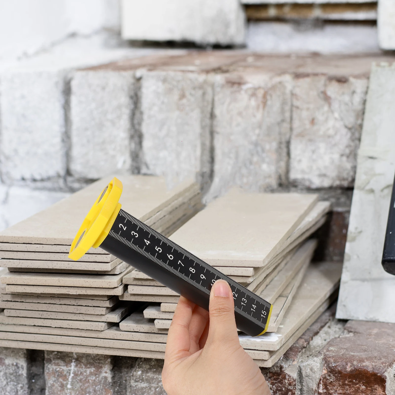 Dual Purpose Leveling Ruler Magnetic Base Scale Tiling Tools Contour Gauge Wall Painting Tools Floor Tiling Tool Tile