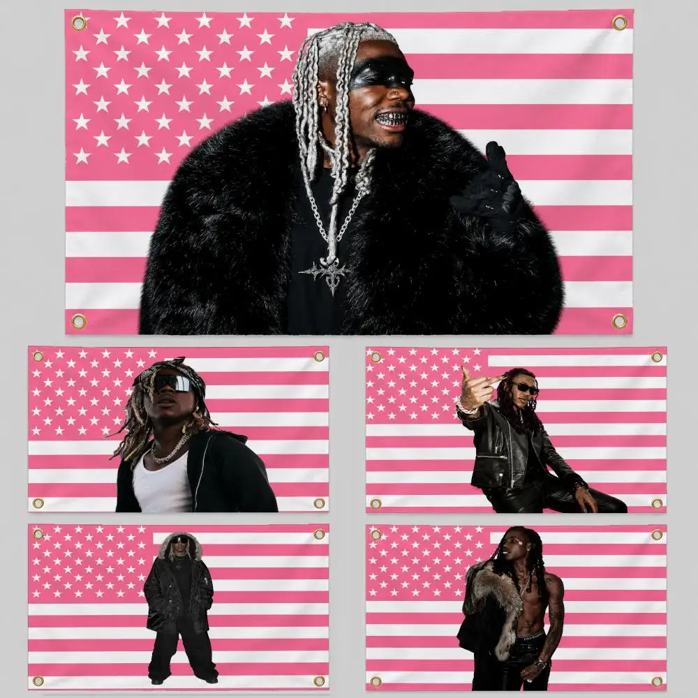 Singer Destroy Lonely Lone Look Killa Flags Wall Hanging Background Flag Wall Decor Banners for Outdoor Bedroom Dorm Room Decor
