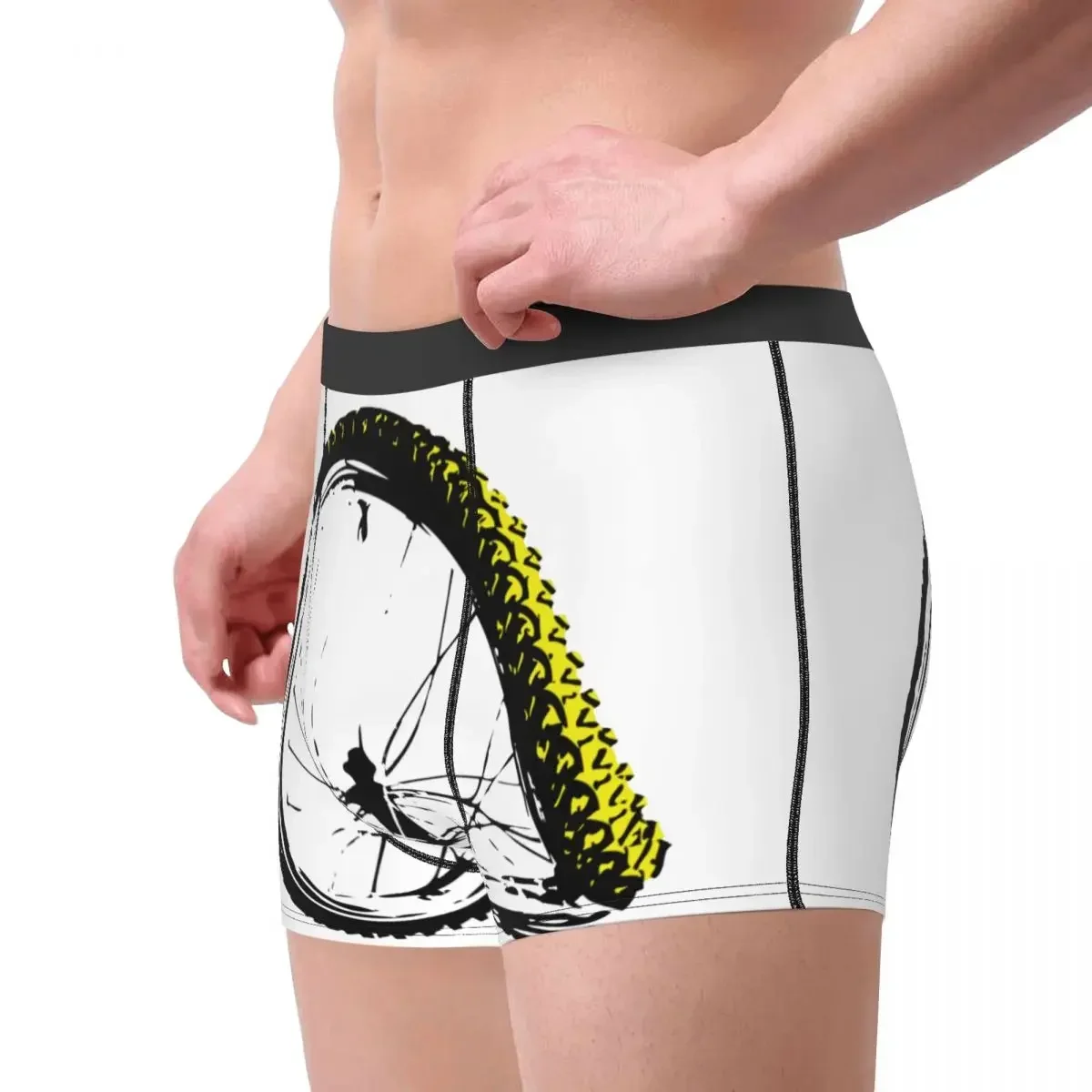 Man Twisted Wheels Bent Wheel MTB Mountain Bike Underwear Sexy Boxer Shorts Panties Homme Polyester Underpants